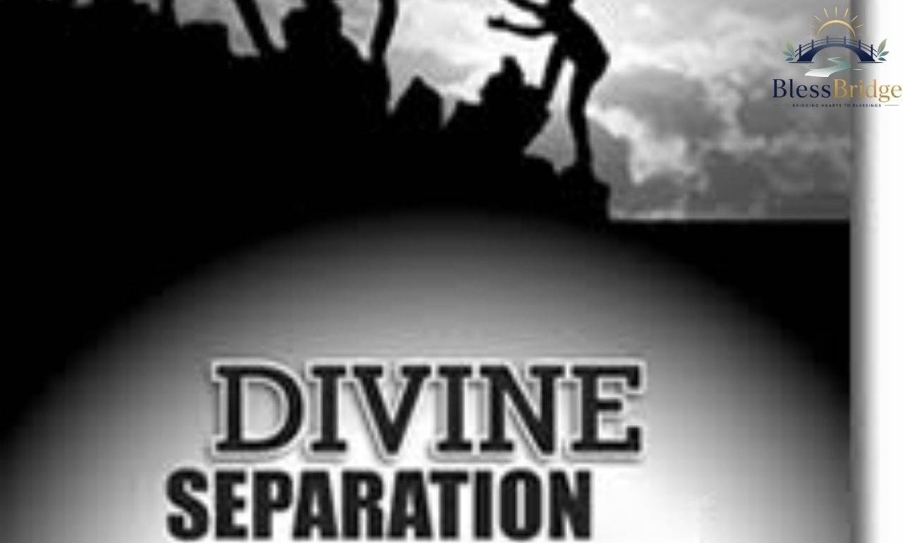 Divine Separation illustration symbolizing God's guidance, spiritual growth, faith, prayer, and a believer's journey toward a closer relationship with God.
