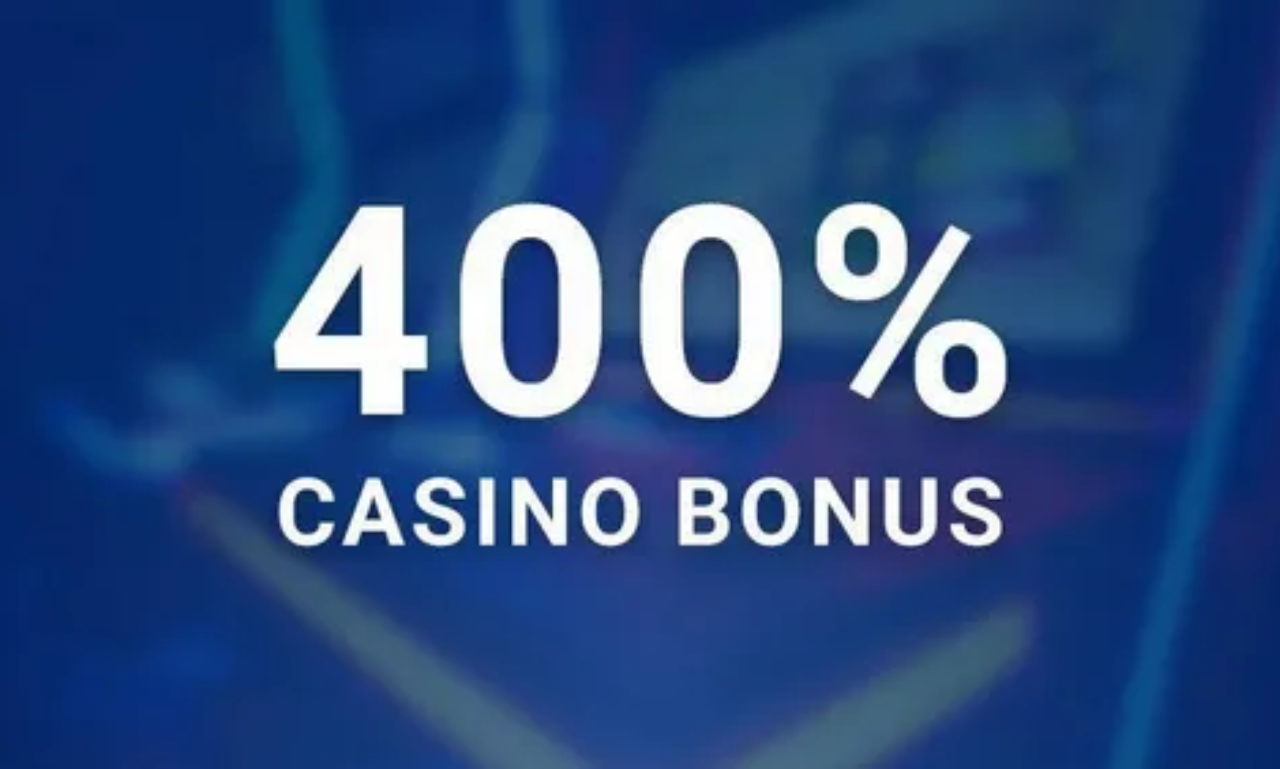 400 casino bonus guide showing 400% casino deposit offer and bonus terms